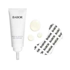 Ορός Ματιών + 2 Επαναχρησιμοποιούμενα Eye Patches Babor Instant Fresh & Smooth Eye Serum + Patches 15mL